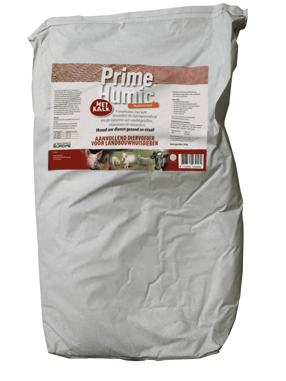 papieren zak 20 kg PrimeHumic-Kalk