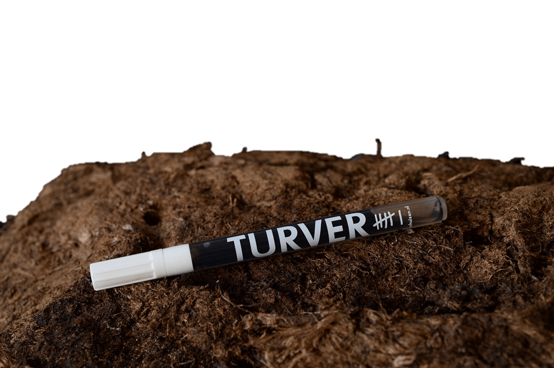 Natuurlijke kleurstof bij turf pen Natuurlijke kleurstof bij turf pen